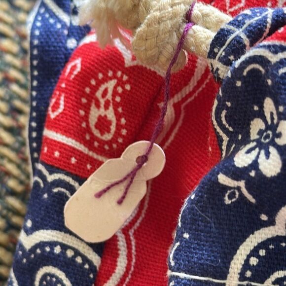 NWT Vtg.60s/70s Now Designs Red, White and Blue Bandana Print laundry bag - Picture 8 of 8